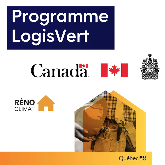 Logos des programmes de subventions disponibles pour l'installation d'une thermopompe au Québec